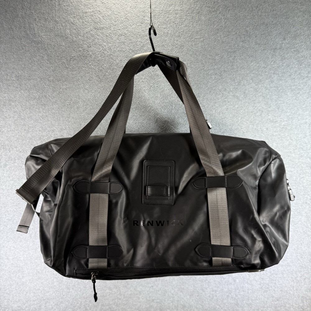 Renwick Travel Roll Top Duffle with‎ Backpack Straps & Laptop Sleeve 40L Black